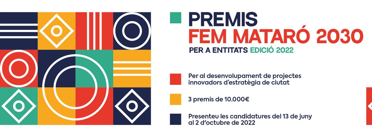 Banner anunciant els Premis FEM MATARÓ 2030, EDICIÓ 2022